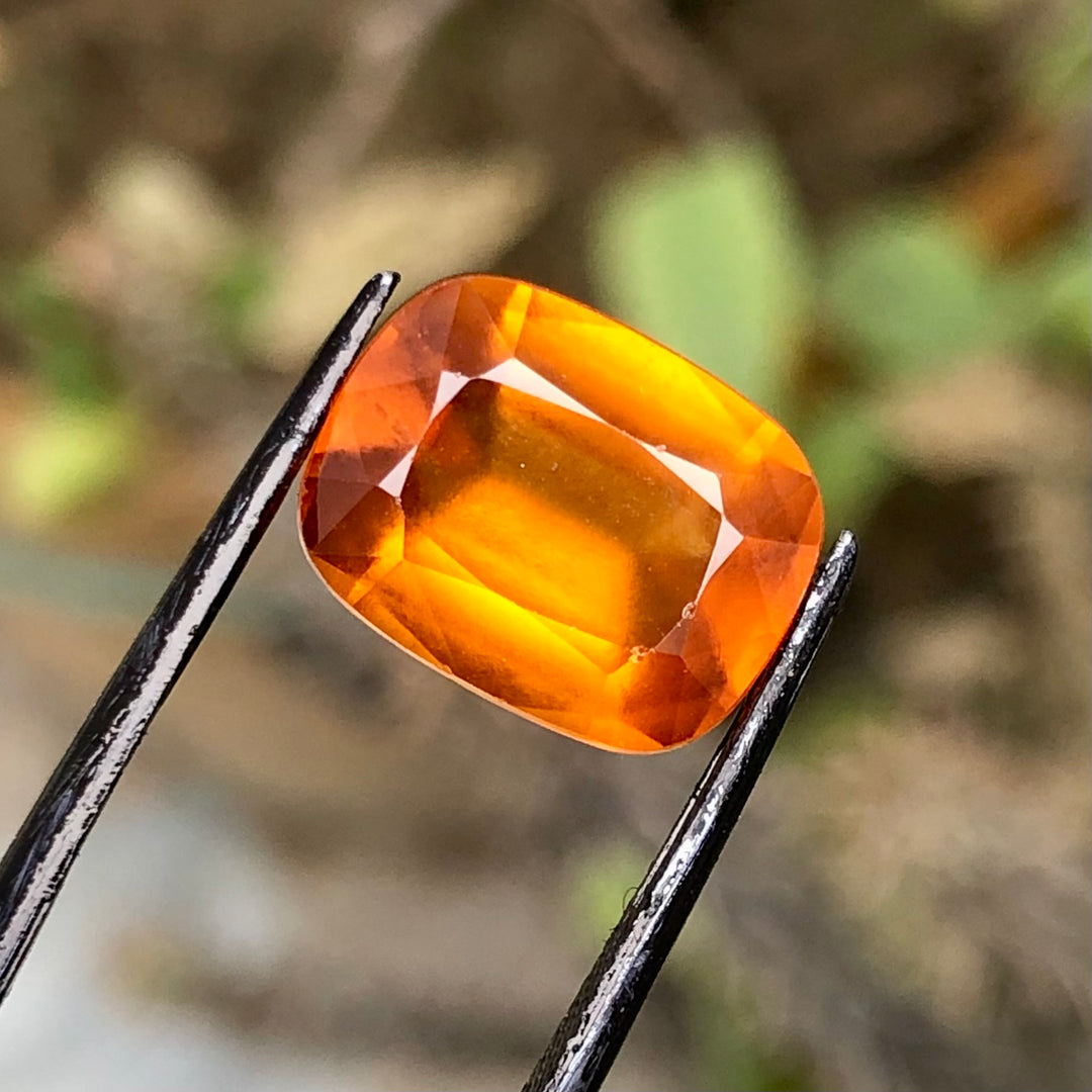 6.80 Carats Faceted Hessonite Garnet - Noble Gemstones®