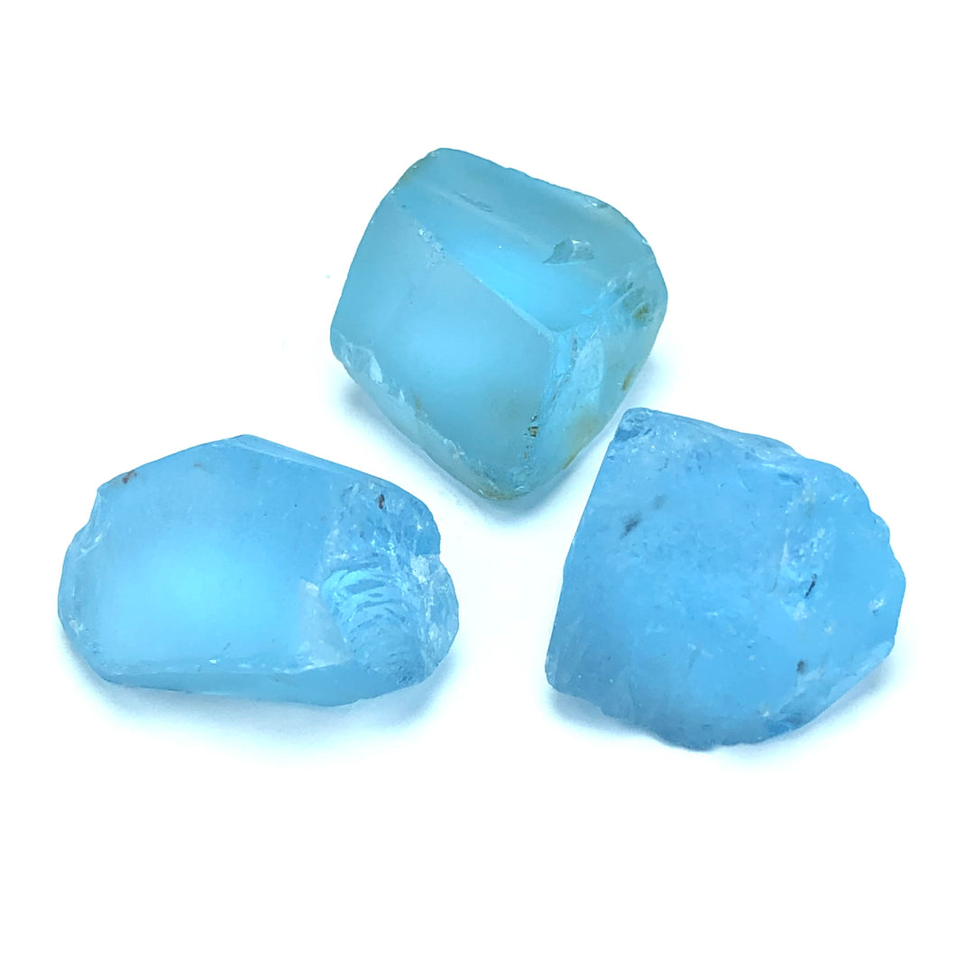 20 Grams Facet Rough Precious African Blue Topaz