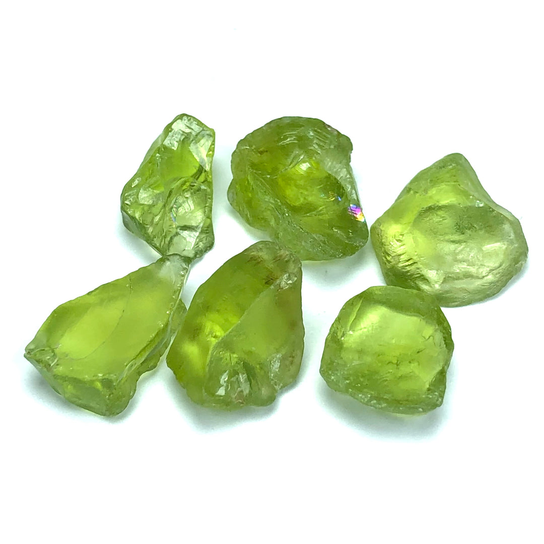 5.75 Grams Facet Rough Precious Apple Green Peridot Gemstones