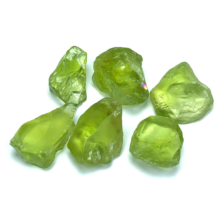 5.75 Grams Facet Rough Precious Apple Green Peridot Gemstones