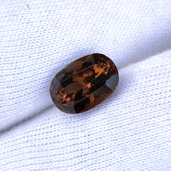 5.25 Carats Faceted Brownish African Semi-Precious Tourmaline