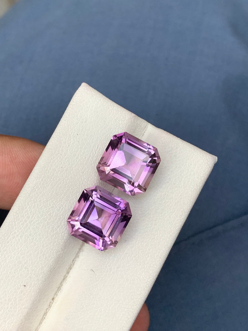 12.8 Carats Faceted Amethyst Pairs - Noble Gemstones®