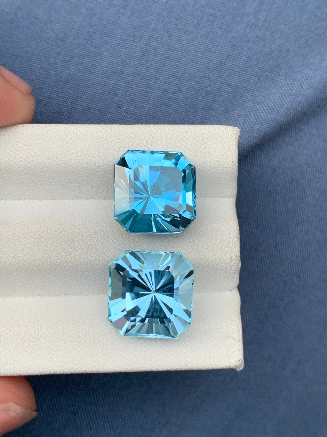 12.20 Carats Faceted Blue Topaz Pairs - Noble Gemstones®