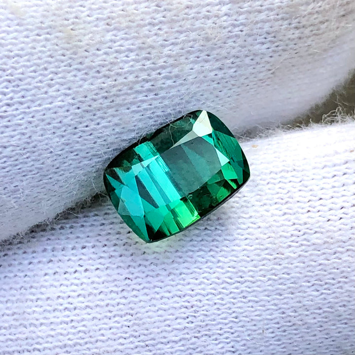 3.20 Carats Faceted Semi-Precious Bluish Green Tourmaline