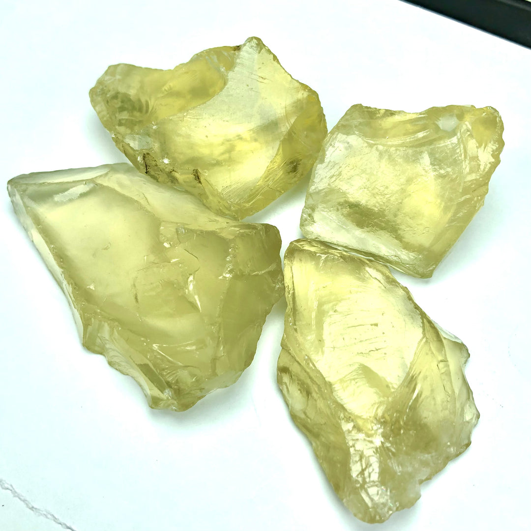 185.88 Grams Facet Rough Precious Yellow Quartz Gemstones