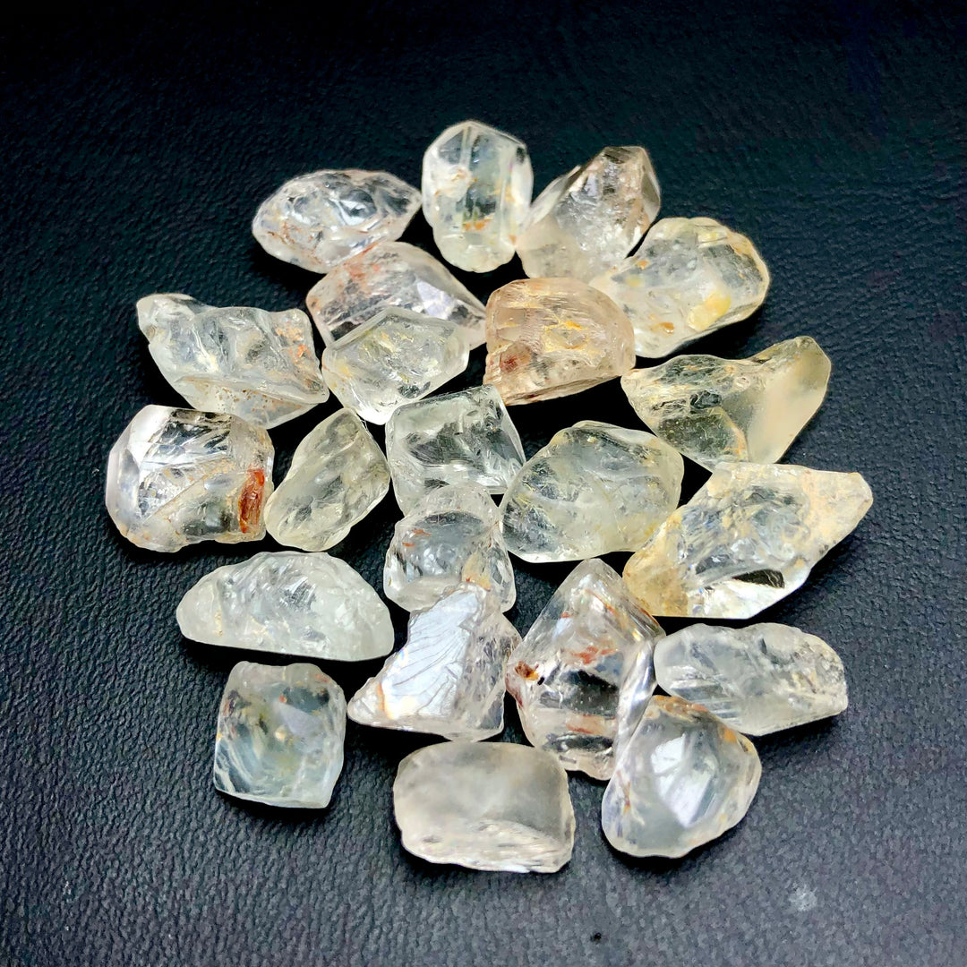 26.13 Grams Facet Rough Precious White Brownish Topaz