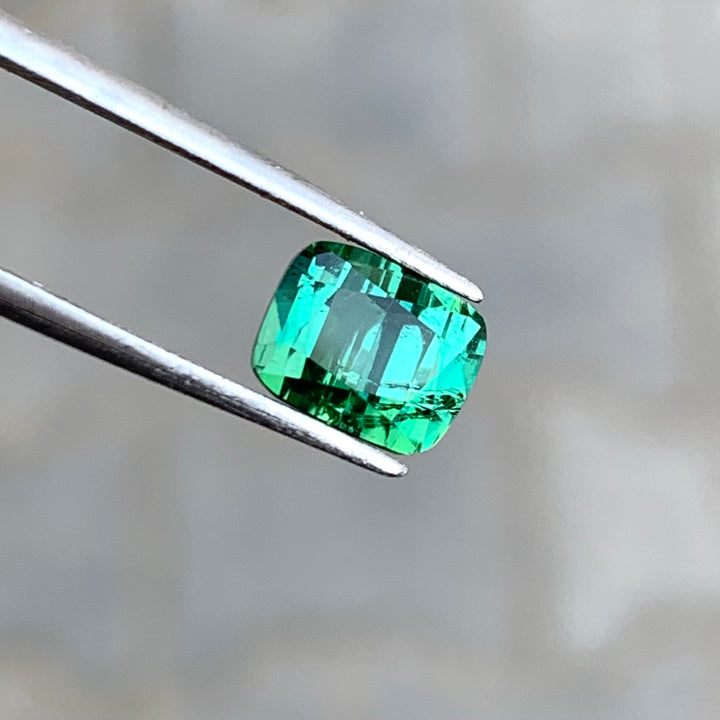 1.60 Carats Faceted Bluish Green Tourmaline