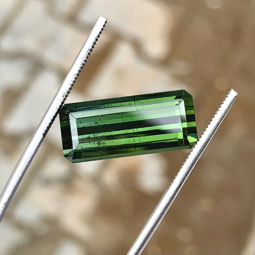 10.15 Carats Faceted Semi-Precious Green Tourmaline