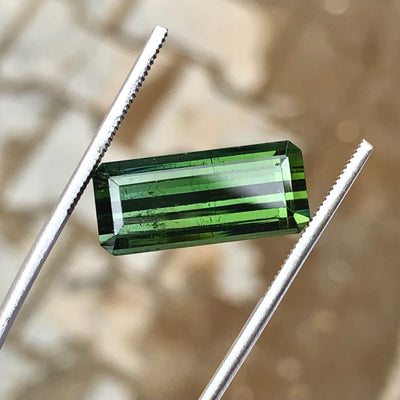 10.15 Carats Faceted Semi-Precious Green Tourmaline