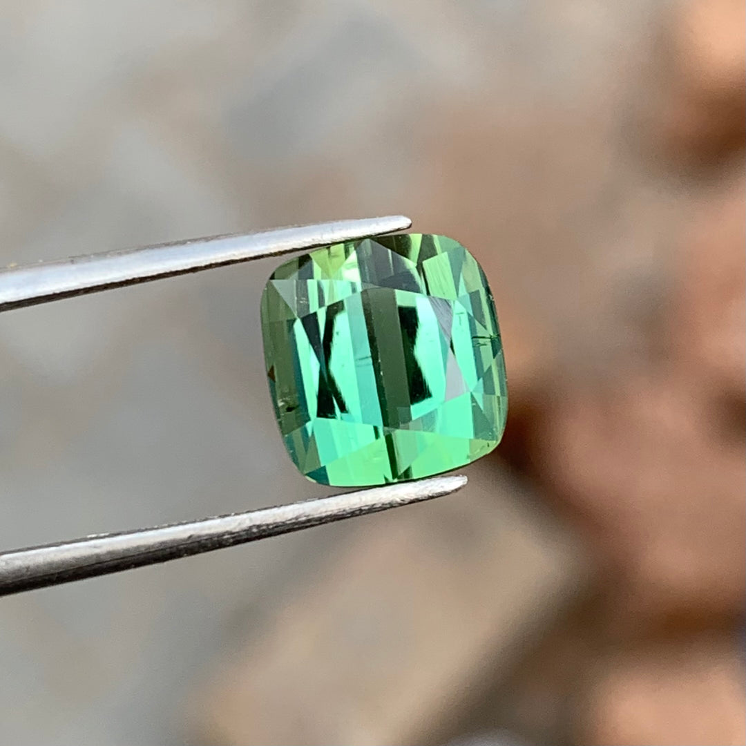 3.90 Carats Faceted Bluish Green Tourmaline