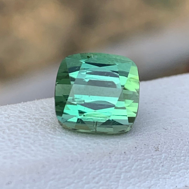 3.90 Carats Faceted Bluish Green Tourmaline