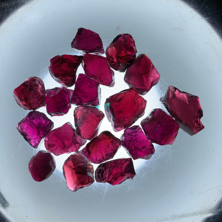 30 Grams Raw Pink Rhodolite Garnet