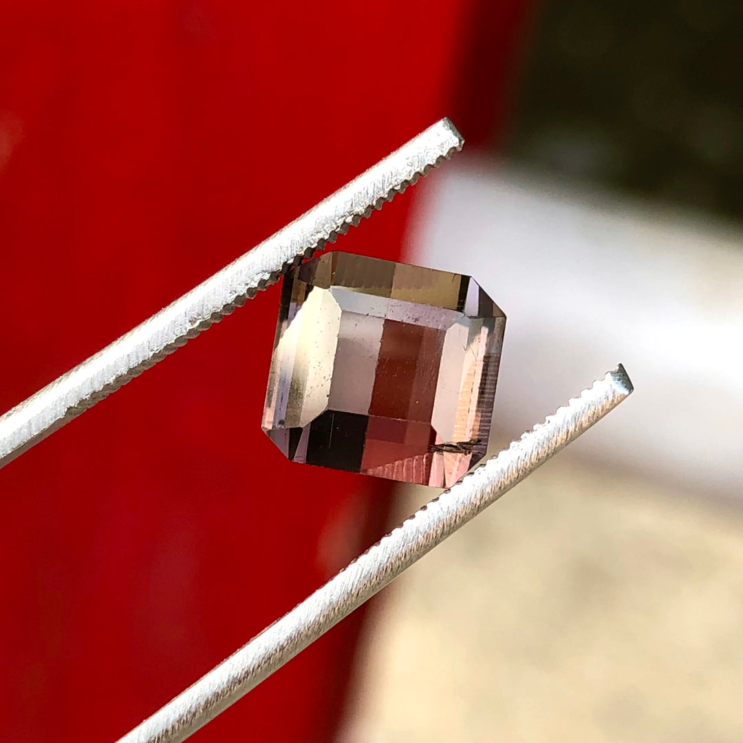 3.45 Carats Brownish Pink Faceted Semi-Precious Tourmaline