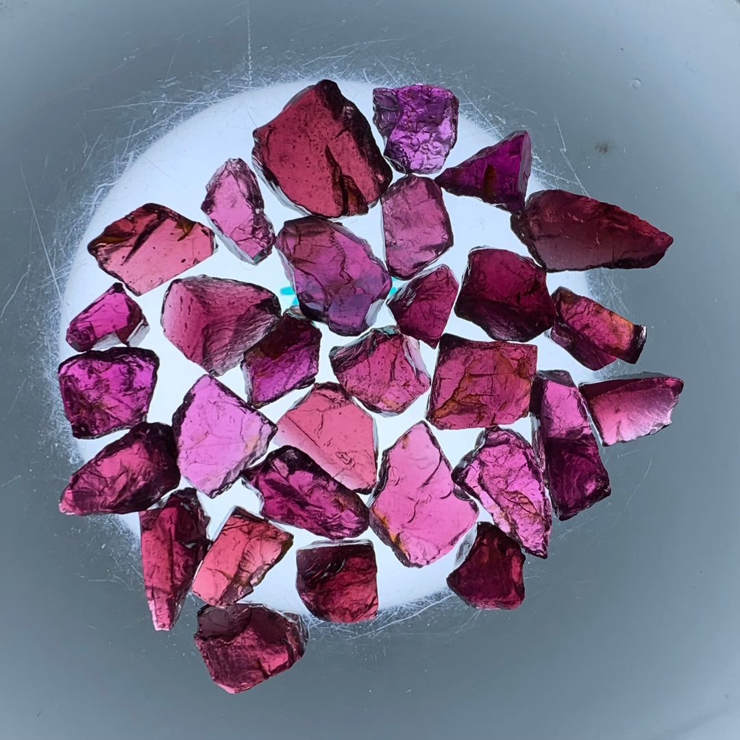 27.41 Grams Facet Rough Pink Rhodolite Garnet