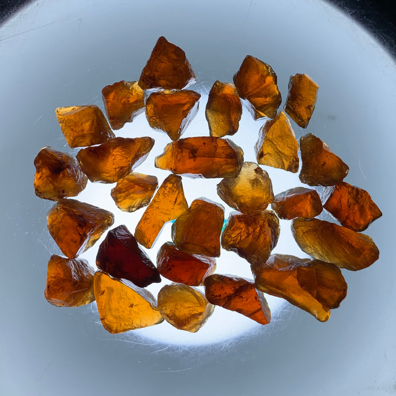 41.63 Grams Facet Rough Orange Hessonite Garnet