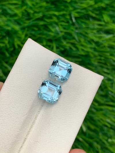 5.80 Carats Faceted Blue Topaz Pairs - Noble Gemstones®
