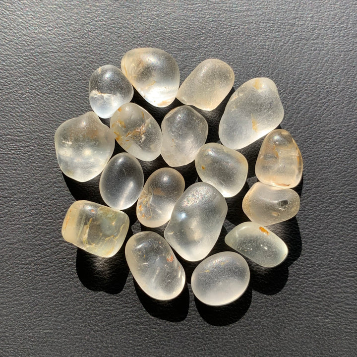 17.49 Grams Facet Rough White Topaz Eggs