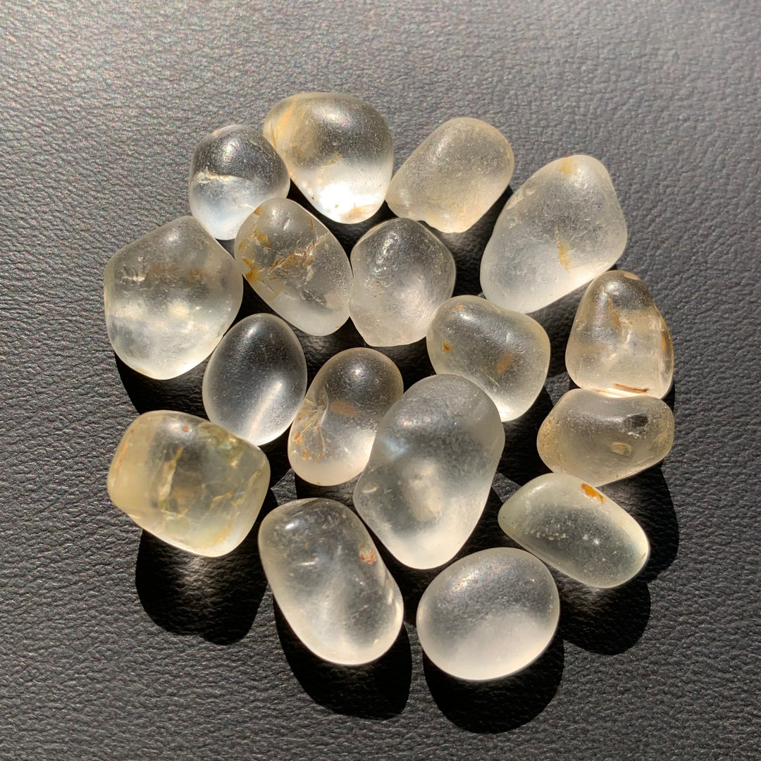 17.49 Grams Facet Rough White Topaz Eggs