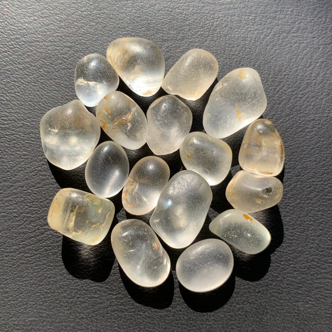 17.49 Grams Facet Rough White Topaz Eggs