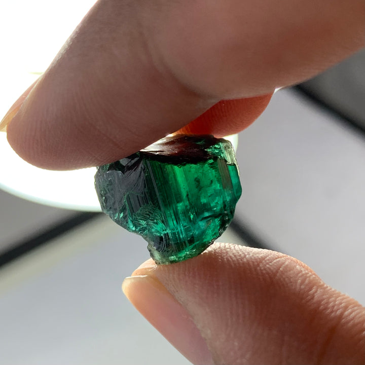 22.60 Carats Facet Rough Bluish Green Afghanistan Tourmaline