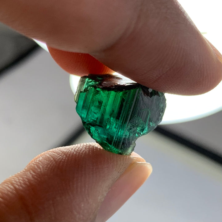 22.60 Carats Facet Rough Bluish Green Afghanistan Tourmaline