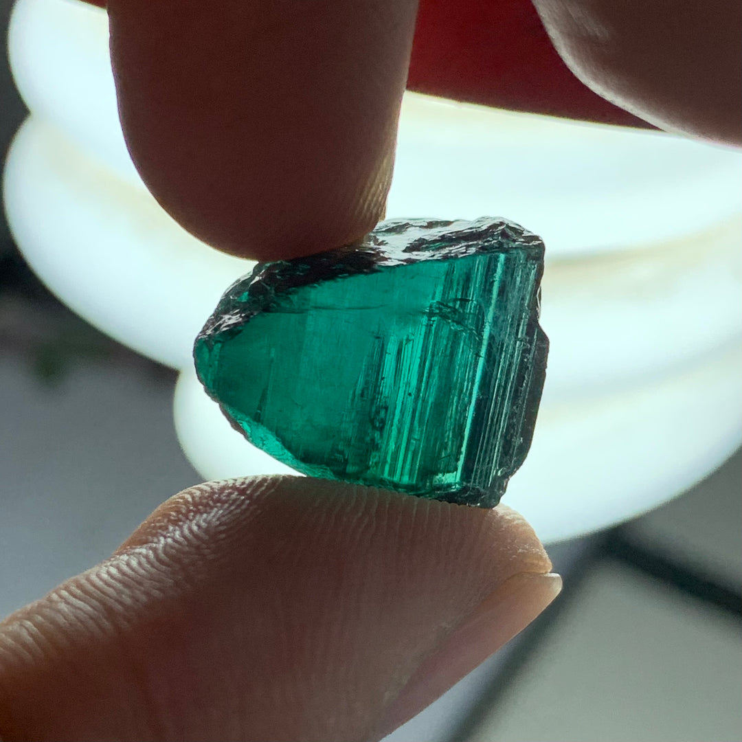 19.75 Carats Facet Rough Bluish Green Afghanistan Tourmaline