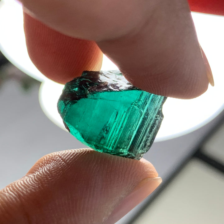 19.75 Carats Facet Rough Bluish Green Afghanistan Tourmaline