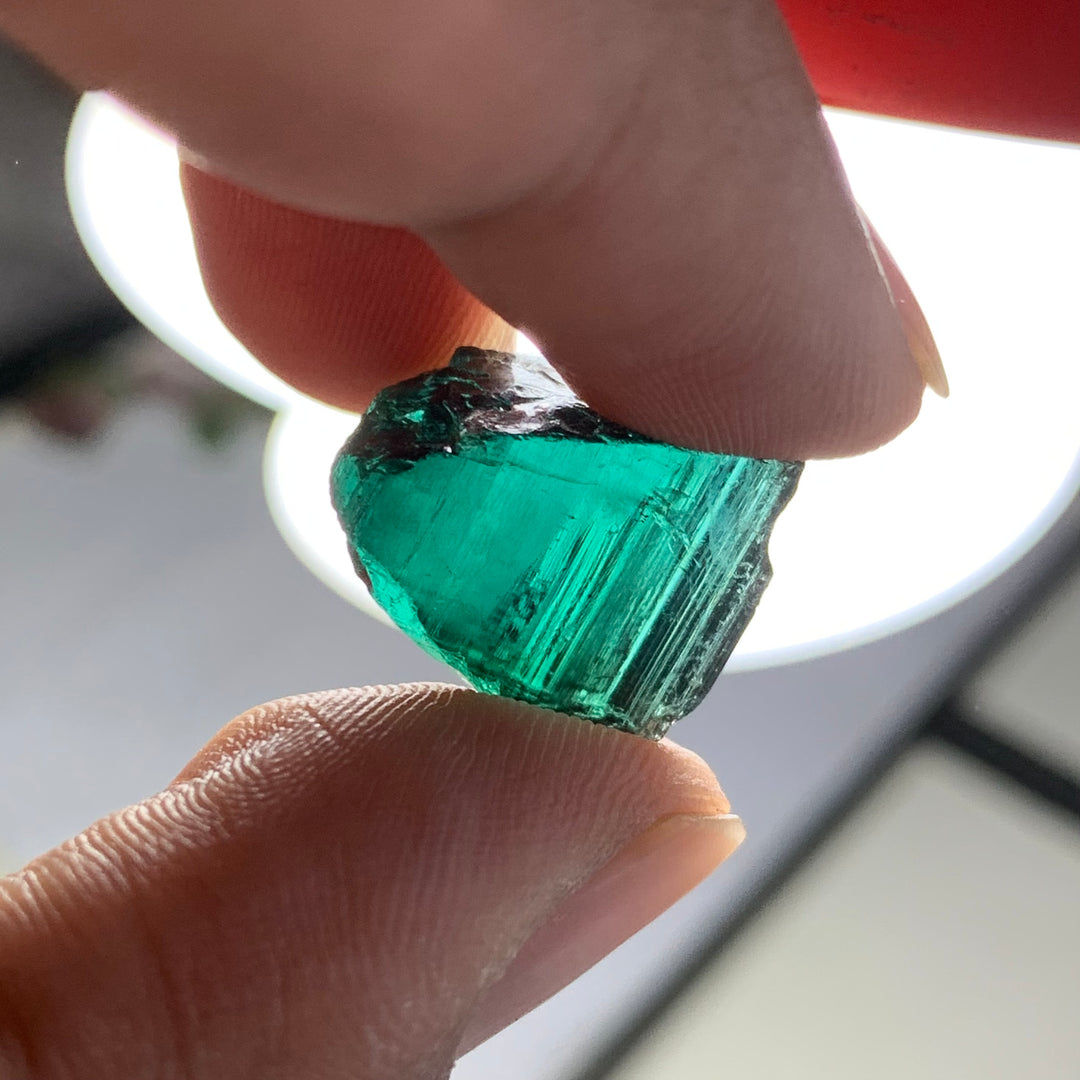 19.75 Carats Facet Rough Bluish Green Afghanistan Tourmaline