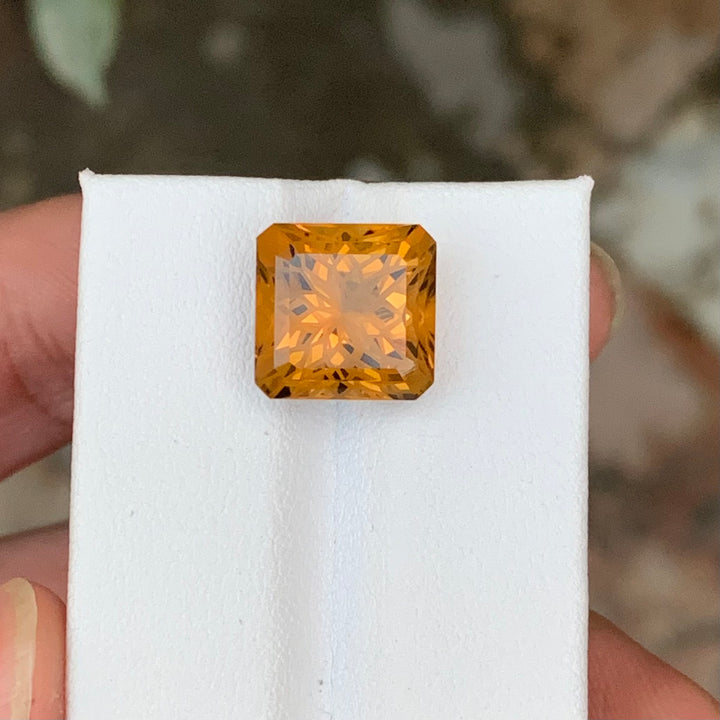 7.10 Carats Faceted Ascher Cut Citrine - Noble Gemstones®