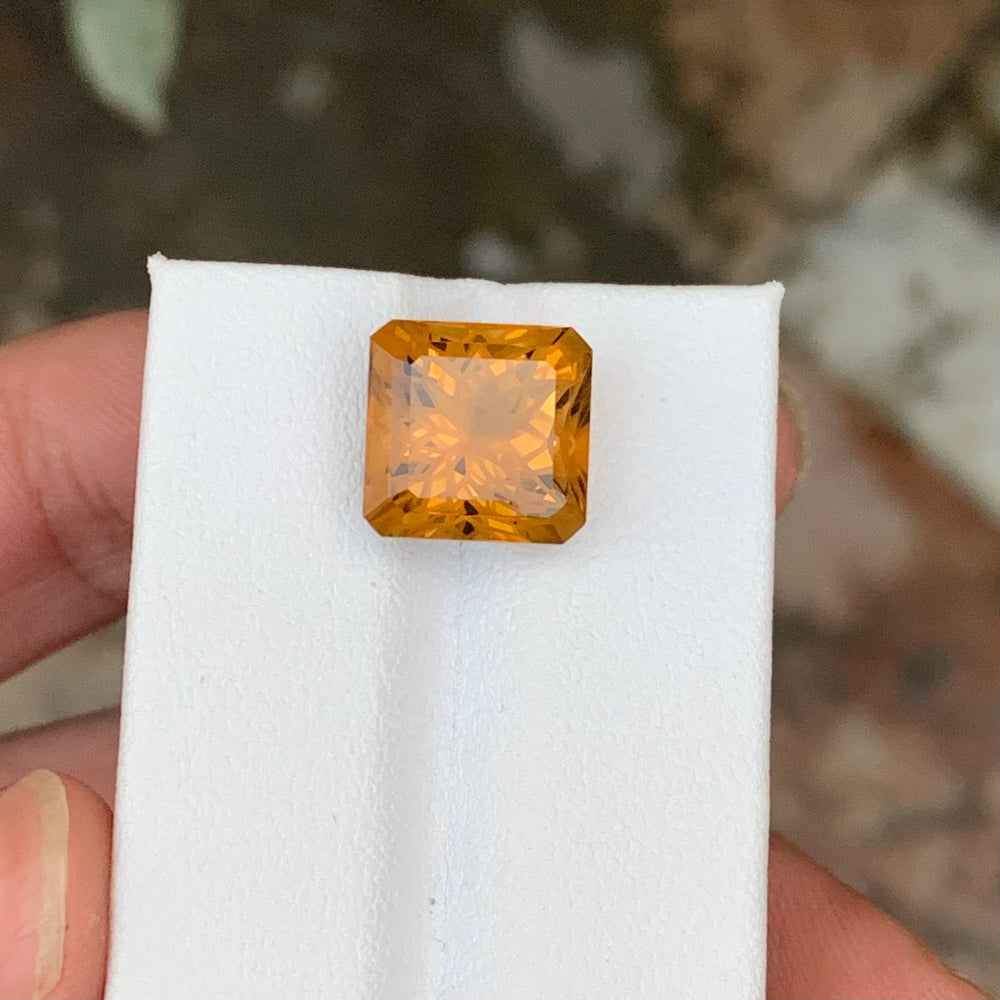 7.10 Carats Faceted Ascher Cut Citrine - Noble Gemstones®