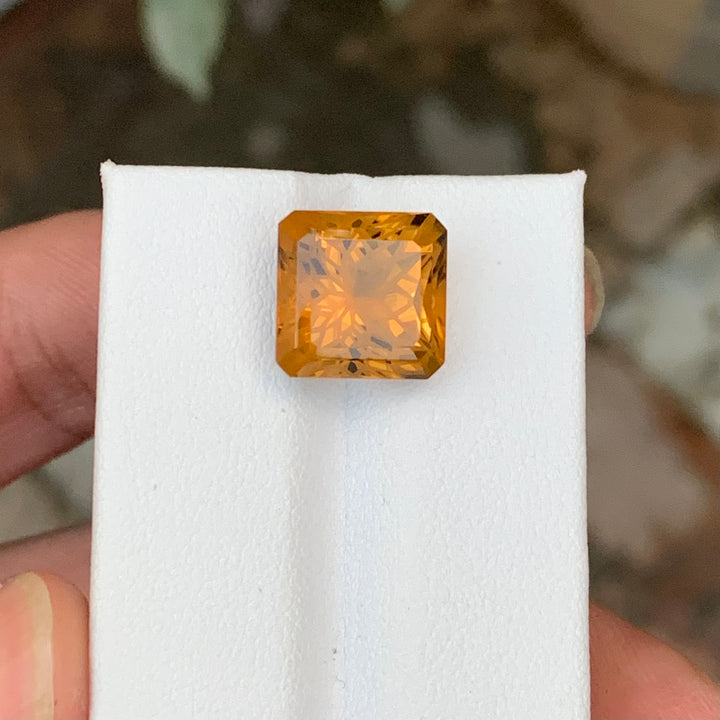 7.10 Carats Faceted Ascher Cut Citrine - Noble Gemstones®