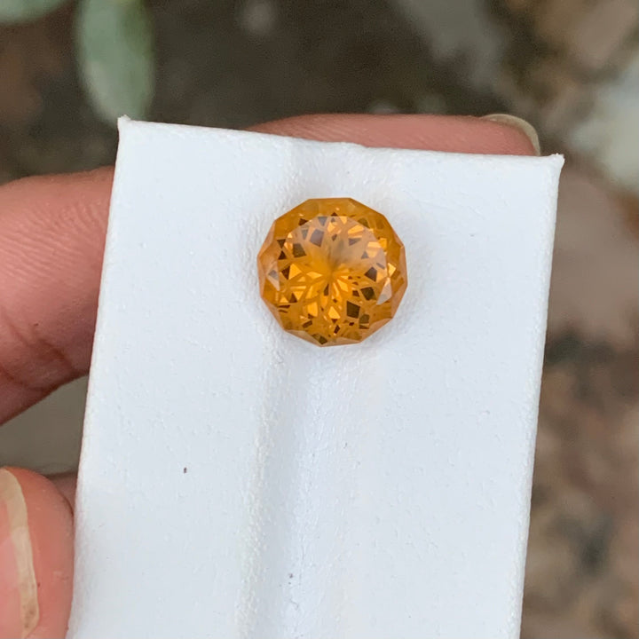 4.45 Carats Faceted Round Citrine - Noble Gemstones®