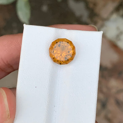 4.45 Carats Faceted Round Citrine - Noble Gemstones®