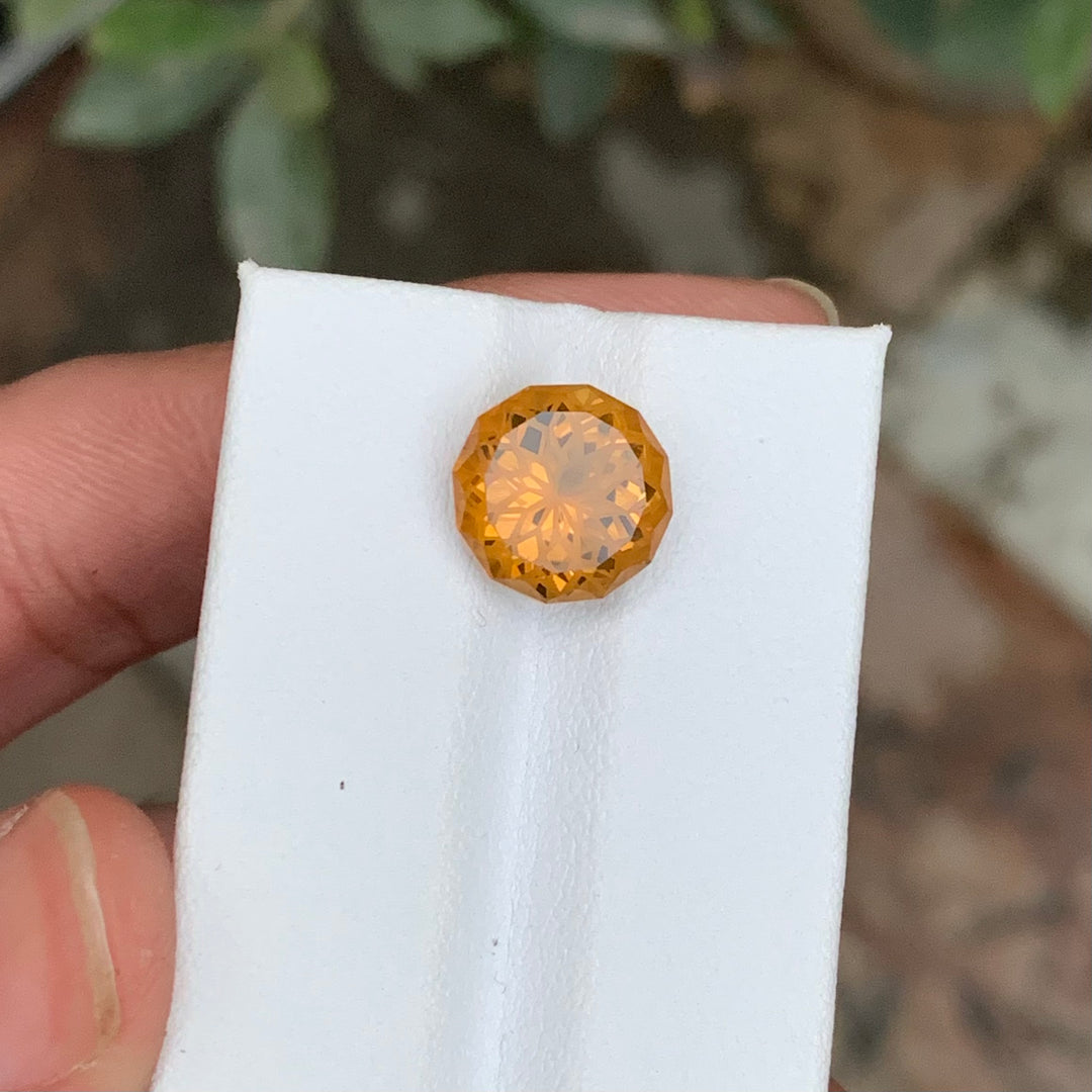 4.45 Carats Faceted Round Citrine - Noble Gemstones®