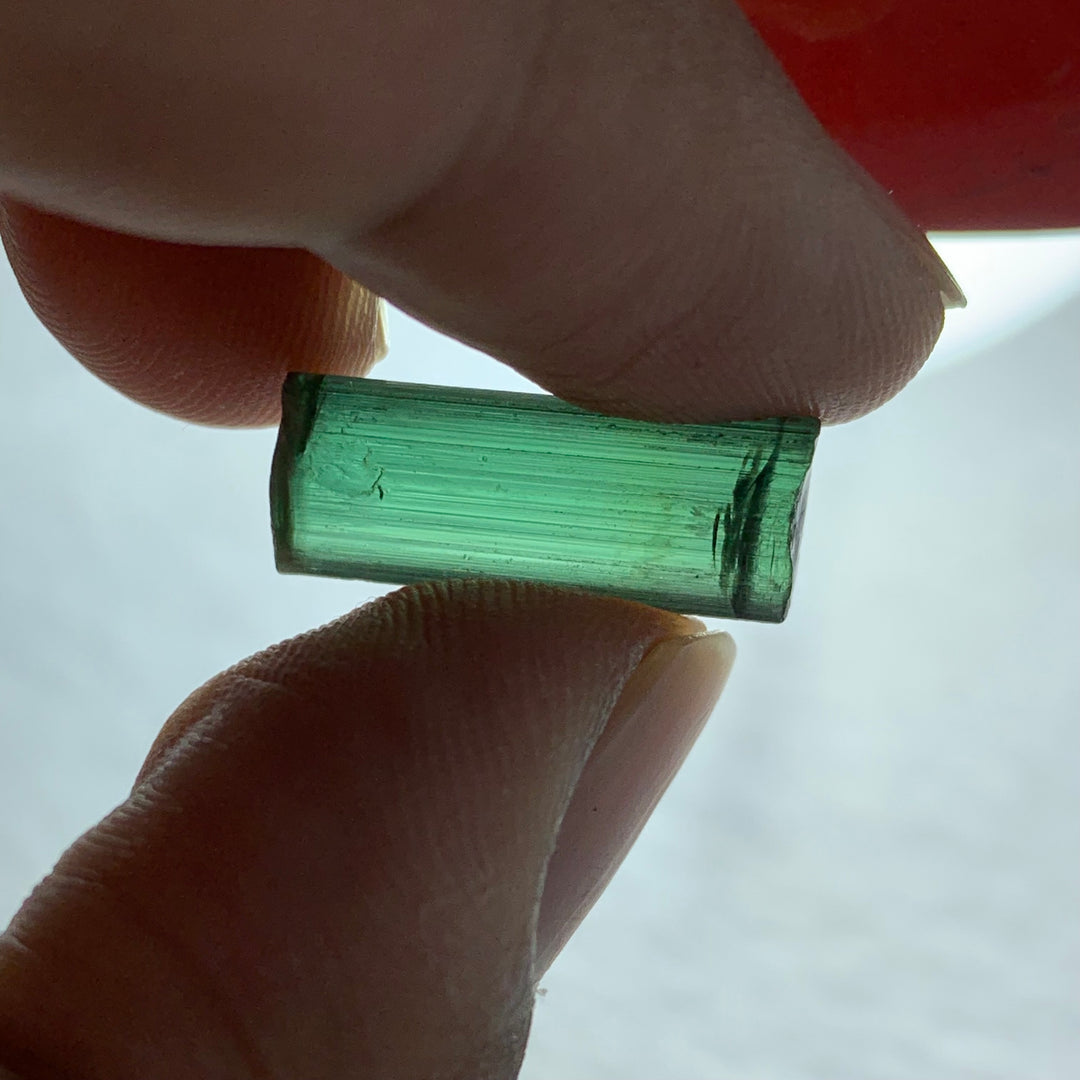 8.15 Carats Facet Rough Bluish Green Afghanistan Tourmaline