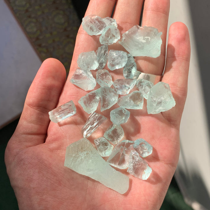 56 Grams Facet Rough Untreated Natural Aquamarine