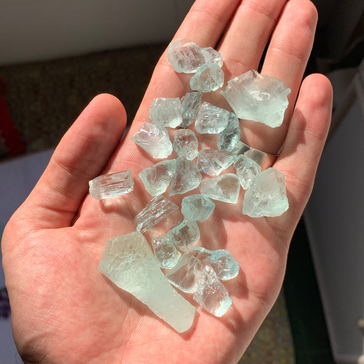 56 Grams Facet Rough Untreated Natural Aquamarine