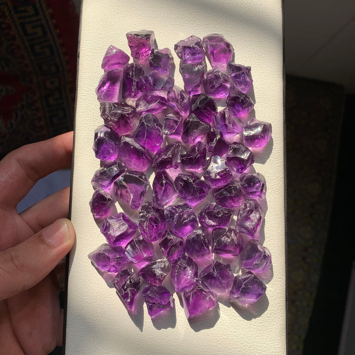 100 Grams Facet Rough Purple African Amethyst