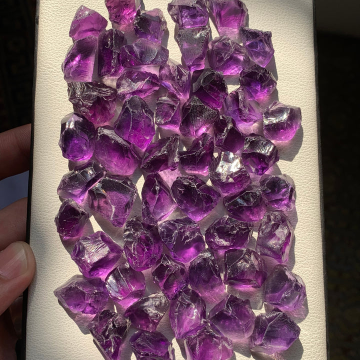 100 Grams Facet Rough Purple African Amethyst