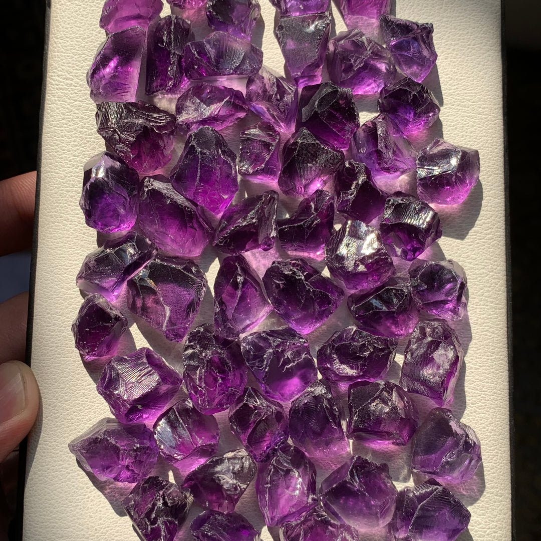 100 Grams Facet Rough Purple African Amethyst