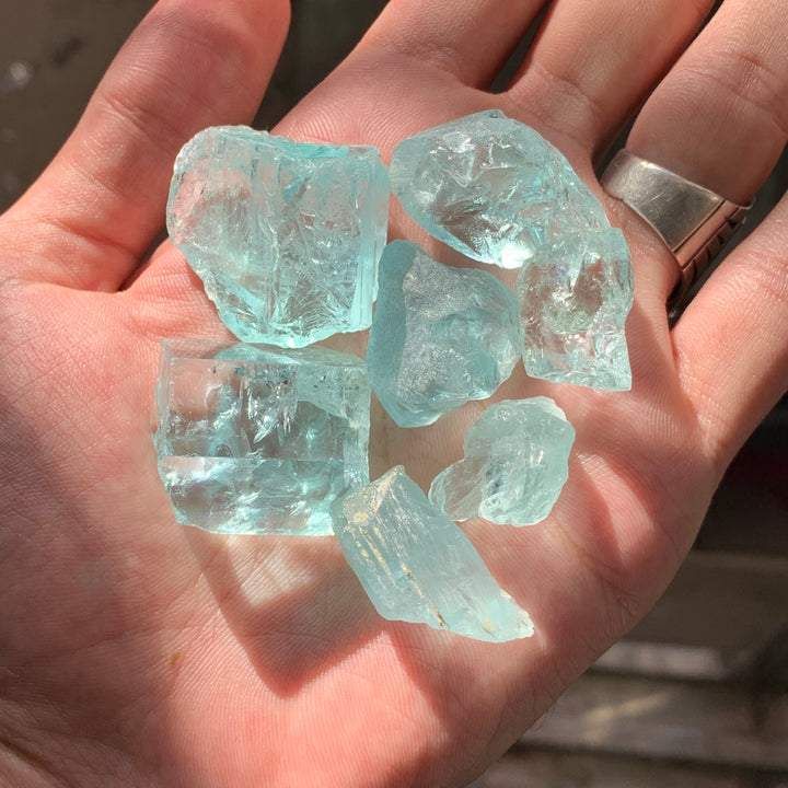 73 Grams Facet Rough Untreated Natural Aquamarine