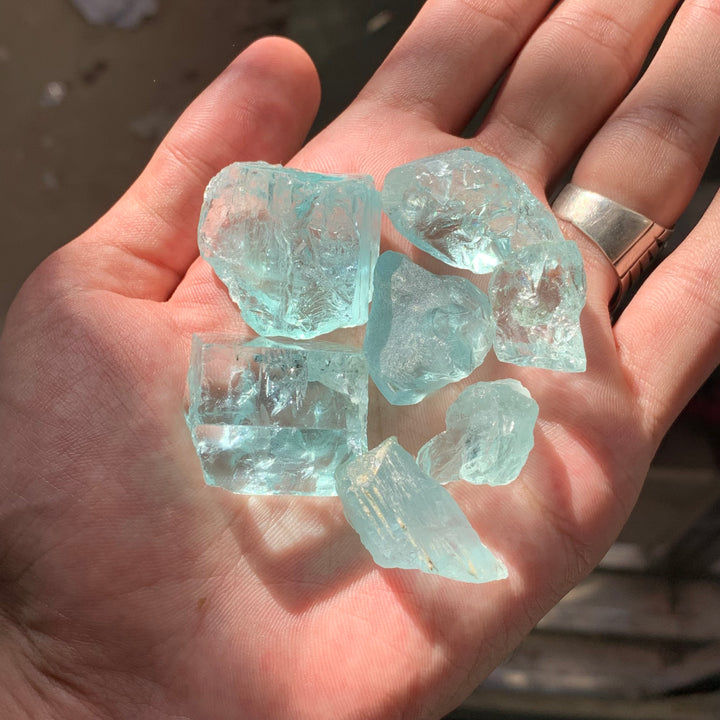 73 Grams Facet Rough Untreated Natural Aquamarine