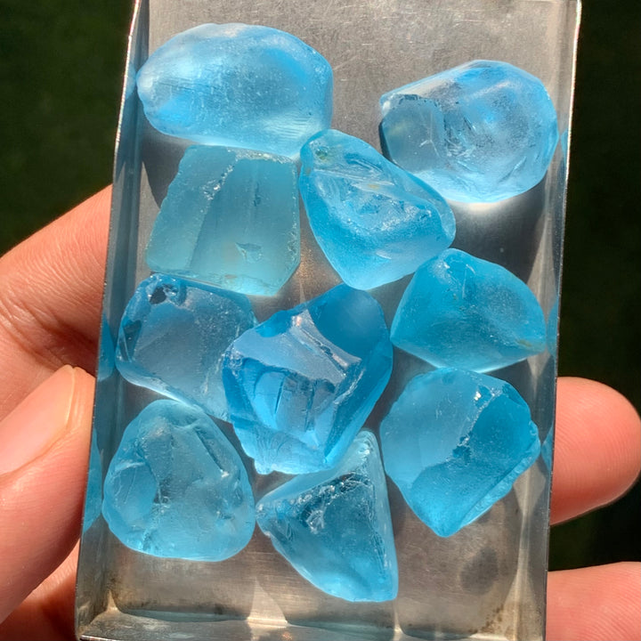 64 Grams Facet Rough Sky Blue Topaz