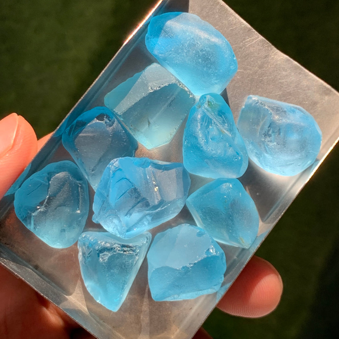 64 Grams Facet Rough Sky Blue Topaz