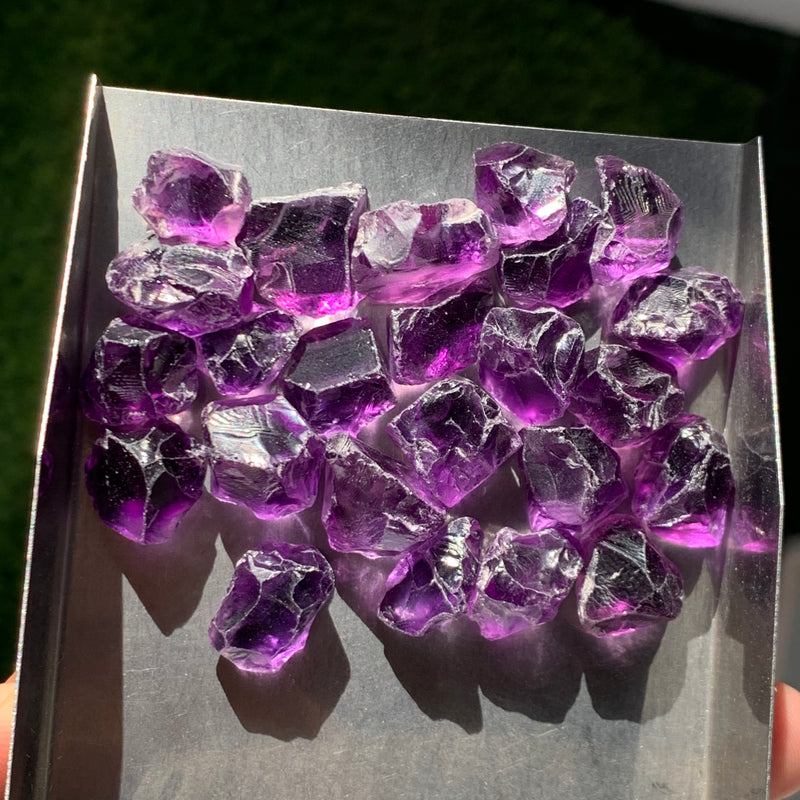 56 Grams Facet Rough Purple African Amethyst