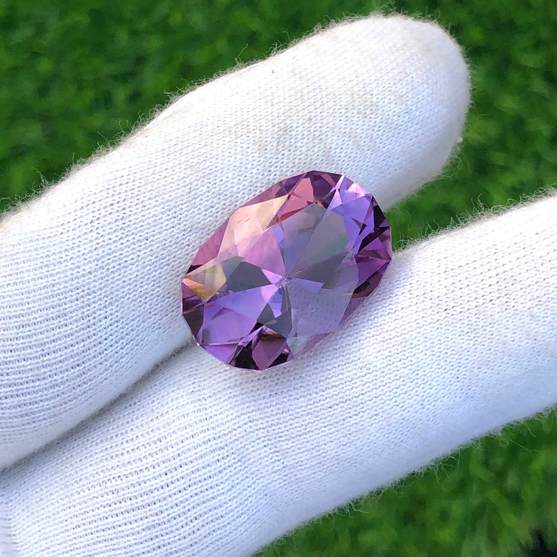28.05 Carats Natural Faceted Brazilian Amethyst Gemstone