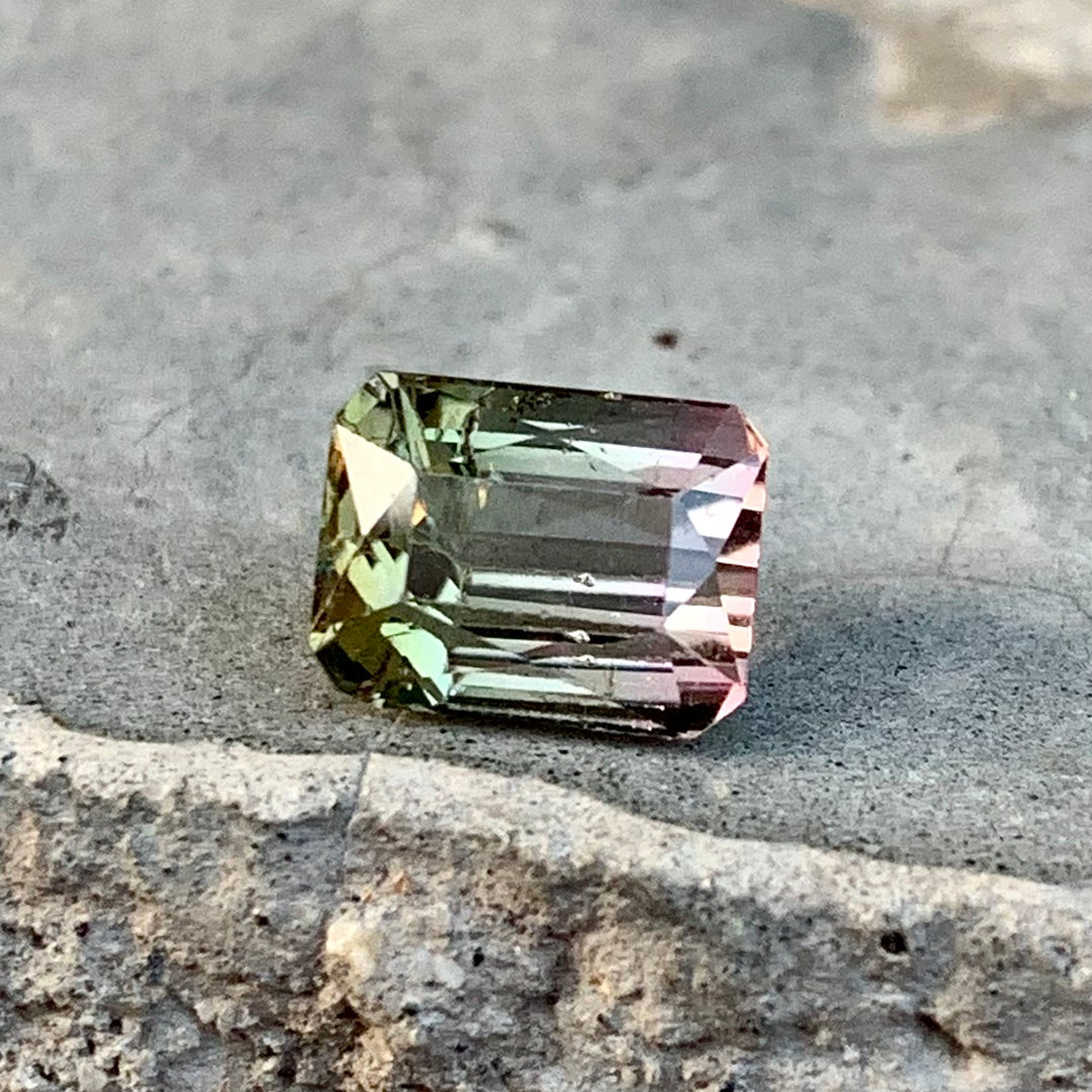 2.50 Carats Bi-Color Faceted African Tourmaline