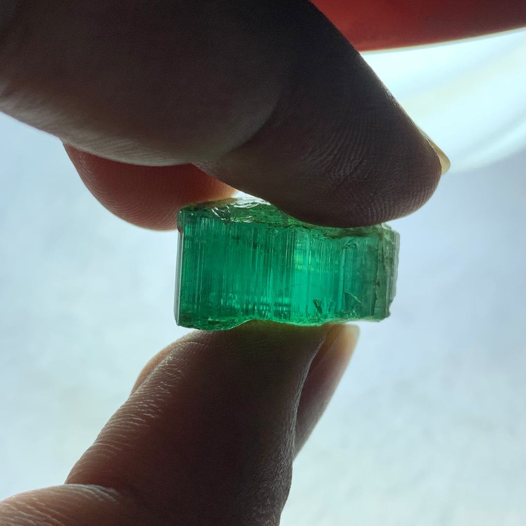 31.55 Carats Facet Rough Bluish Green Afghanistan Tourmaline