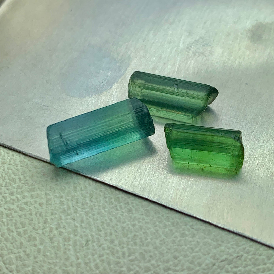 9.40 Carats Bluish Green Facet Rough Tourmalines