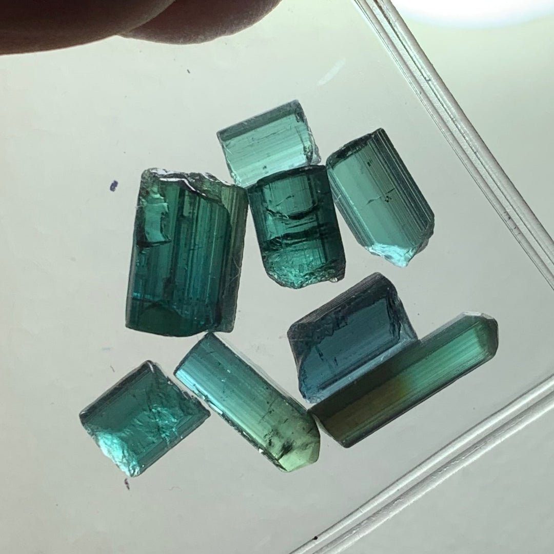 24.15 Carats Facet Rough Bluish Green Afghanistan Tourmalines